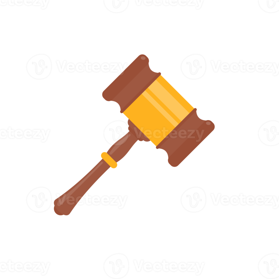 judge hammer Use knocks to decide a lawsuit. A wooden hammer to hit the auction close. png