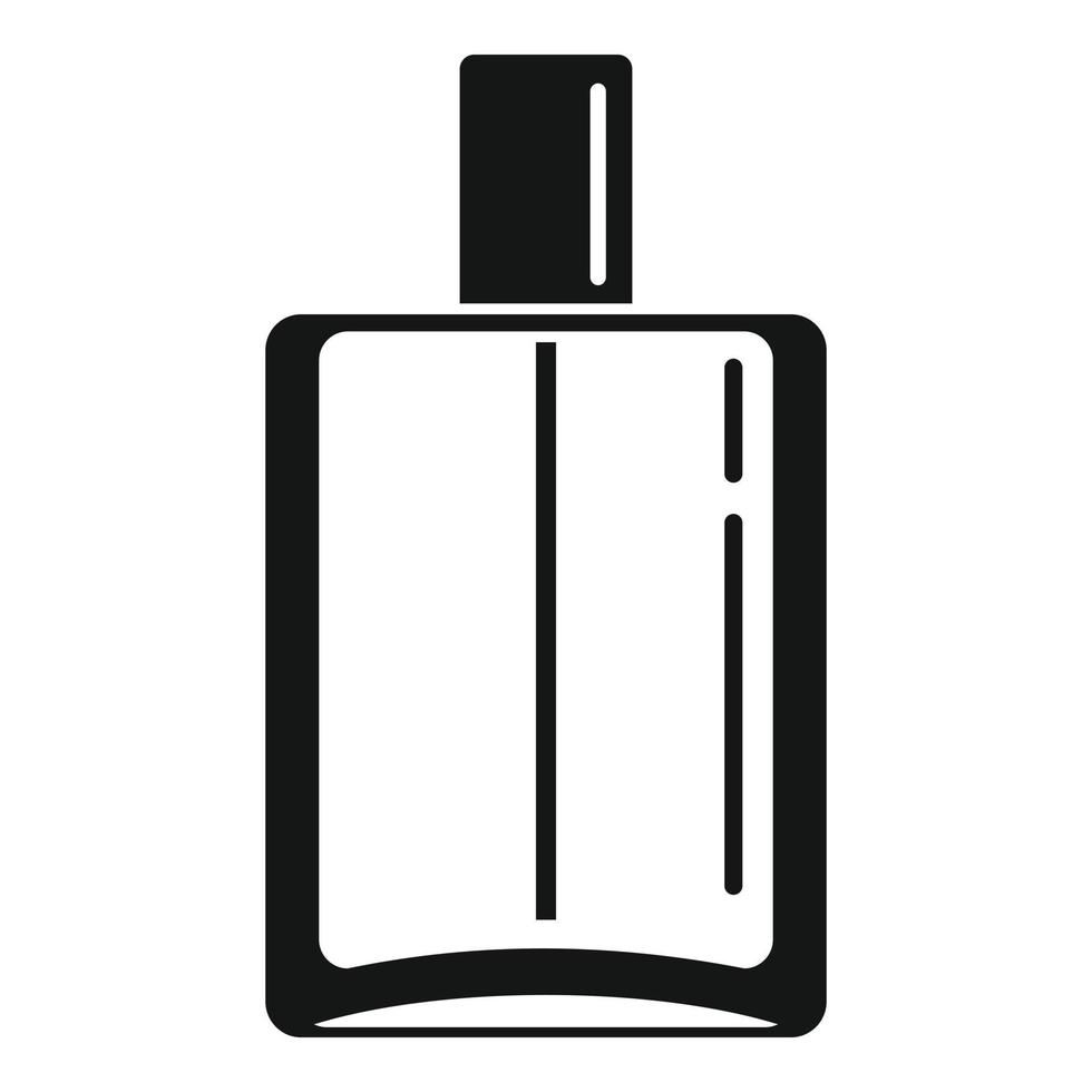 Duty free perfume bottle icon, simple style vector
