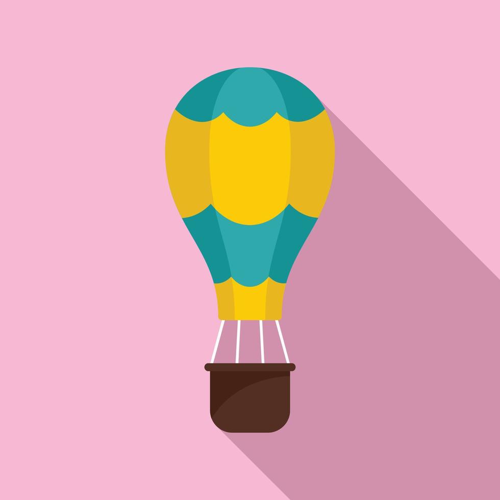 Outdoor air balloon icon, flat style vector