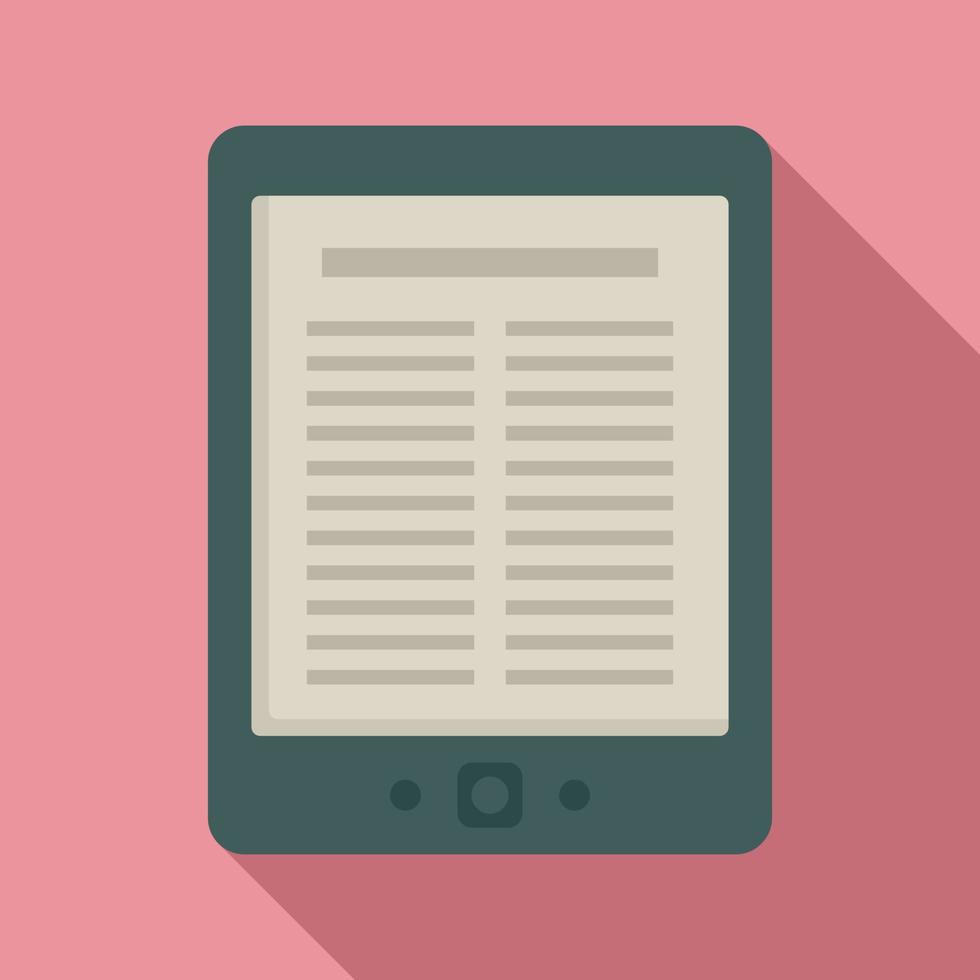 Library ebook icon, flat style vector