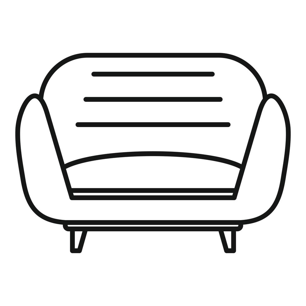 Design armchair icon, outline style vector