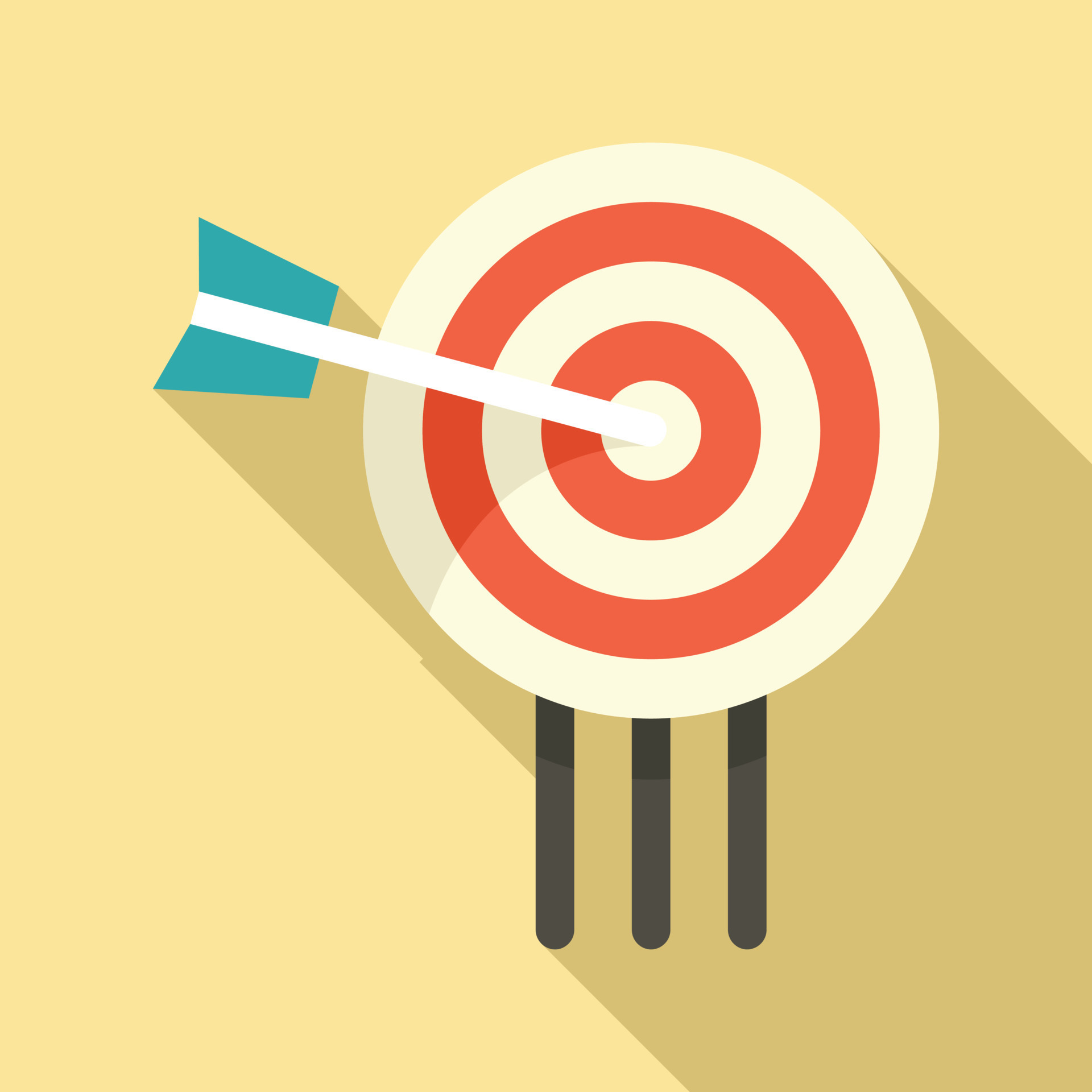 Arrow target icon, flat style 14551234 Vector Art at Vecteezy
