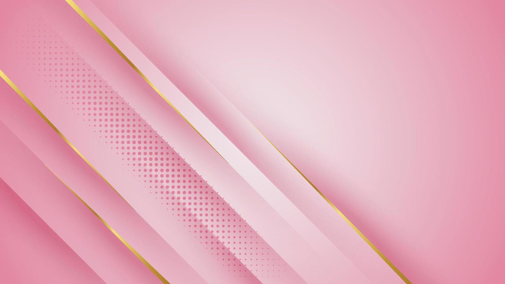 Luxury light pink abstract background combine with golden lines element, Illustration from vector about modern template deluxe design.