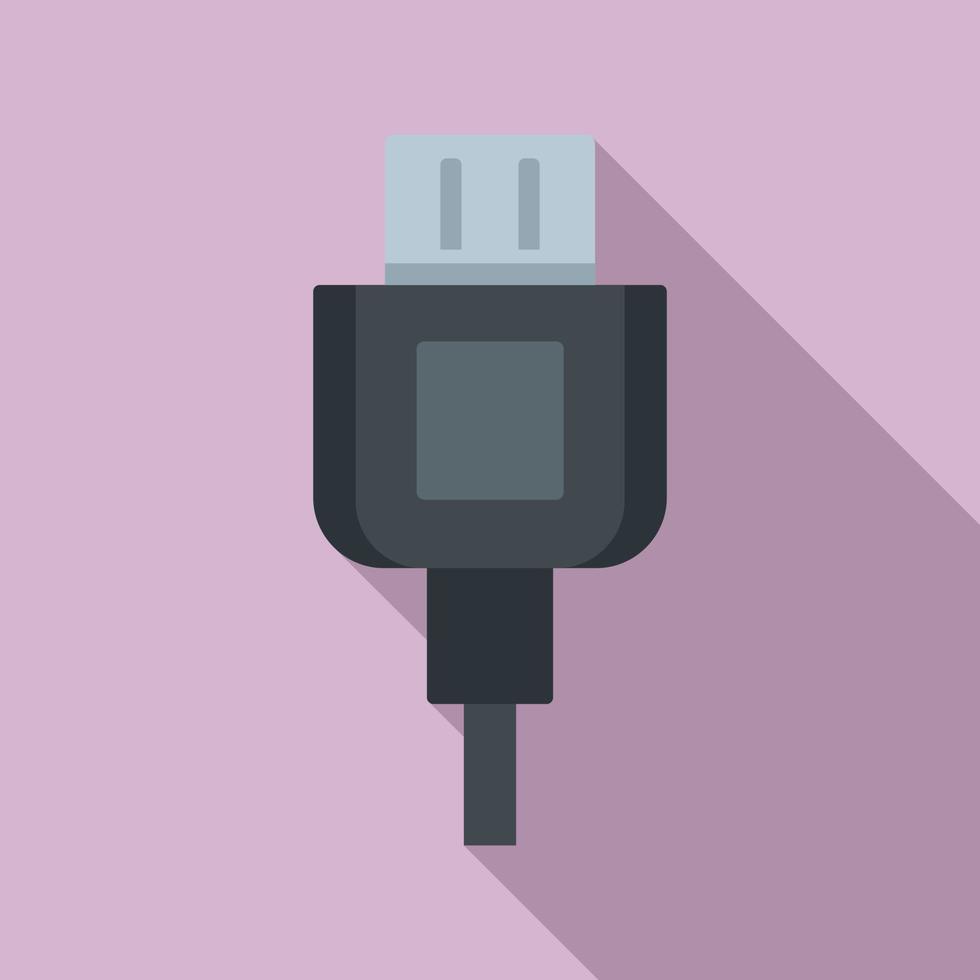 Broken phone cable icon, flat style vector