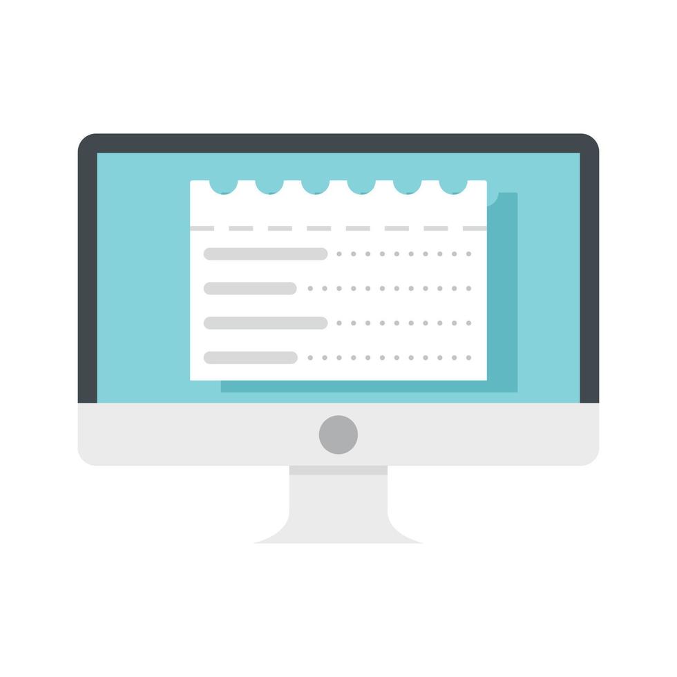 Web money receipt icon, flat style vector