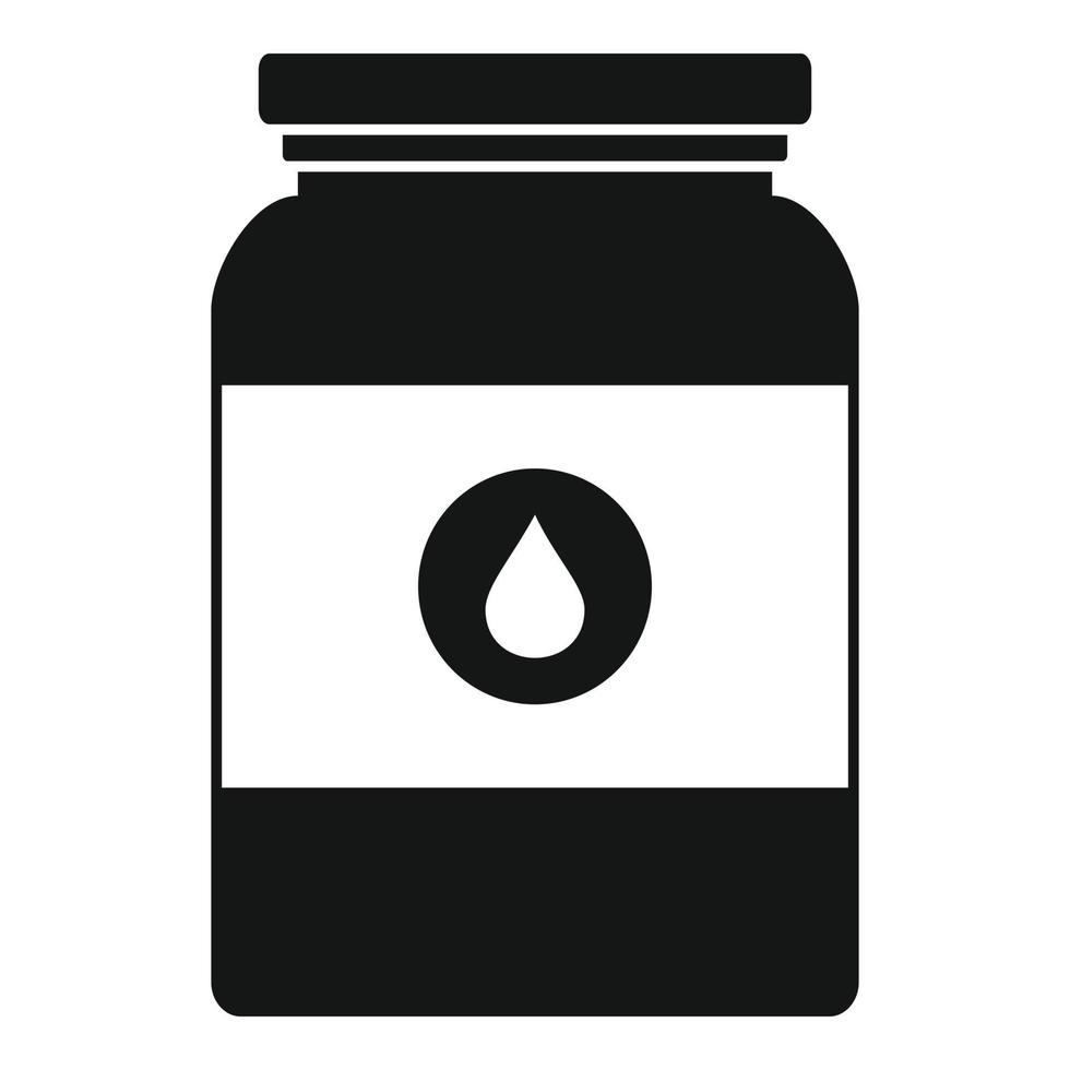 Milk jar icon, simple style vector