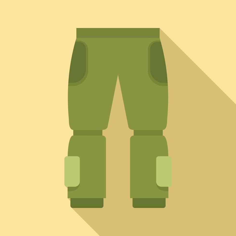 Fisherman pants icon, flat style vector