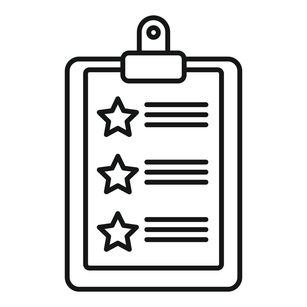 Famous actor checklist icon, outline style vector