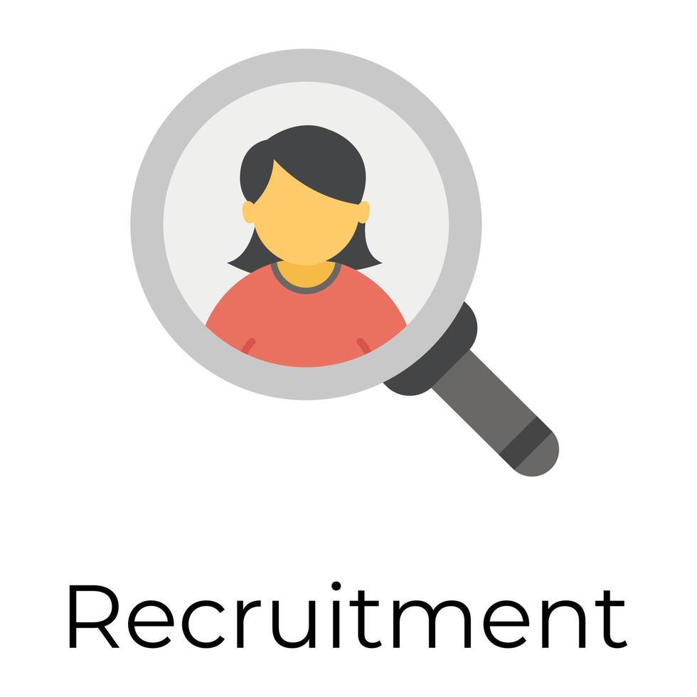 Trendy Recruitment Concepts vector