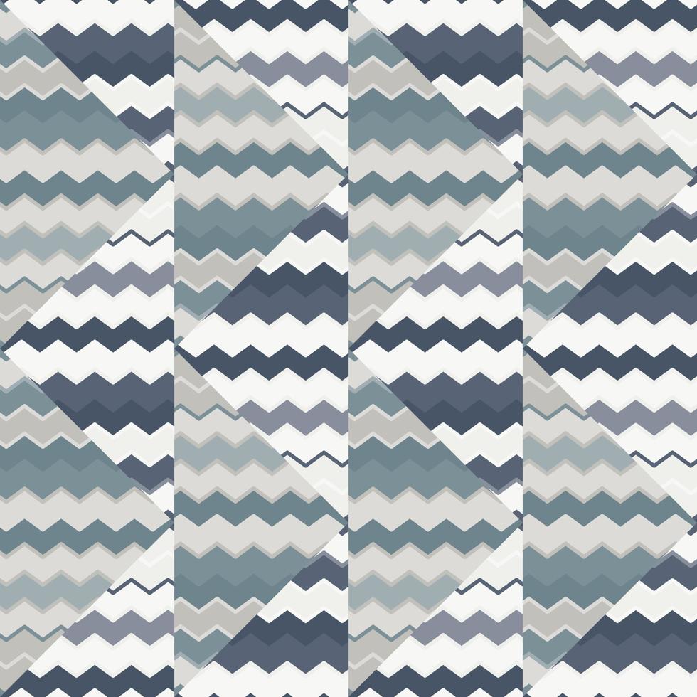 Creative zig zag wave seamless pattern. Hand drawn lines mosaic ornament. Retro stripes print wallpaper. vector