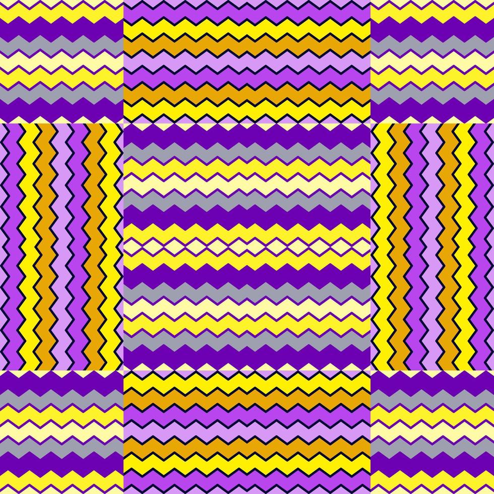 Zig zag stripes seamless pattern. Hand drawn wave lines mosaic ornament. vector
