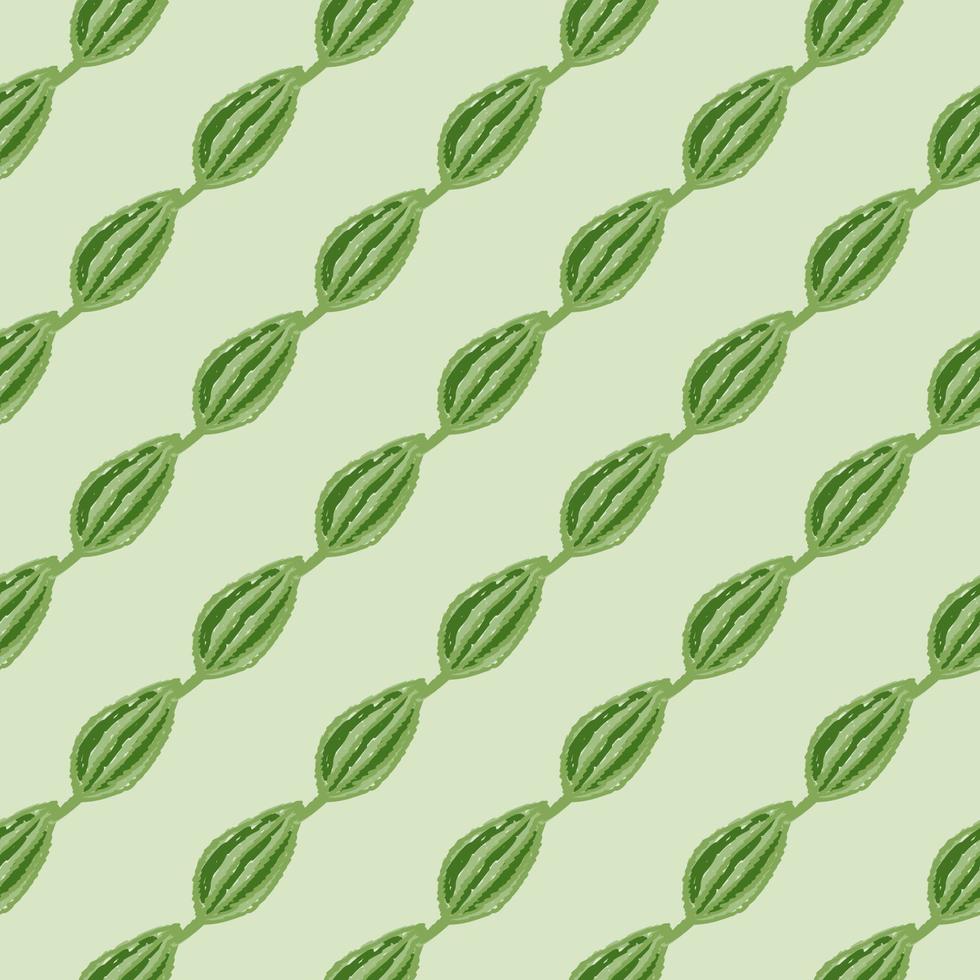 Freehand tropical palm leaves seamless pattern. Hand drawn exotic botanical texture. Sketch jungle leaf seamless wallpaper. vector