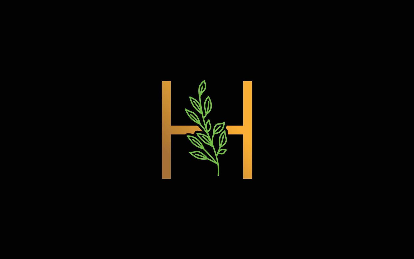 H logo floral vector for identity company. initial letter nature template vector illustration for your brand.
