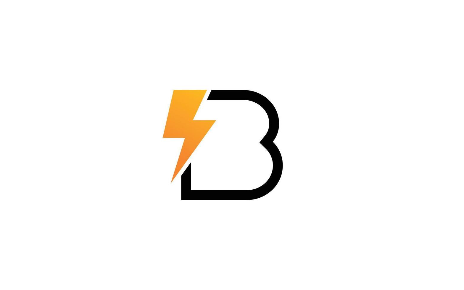 B logo energy vector for identity company. initial letter volt template vector illustration for your brand.