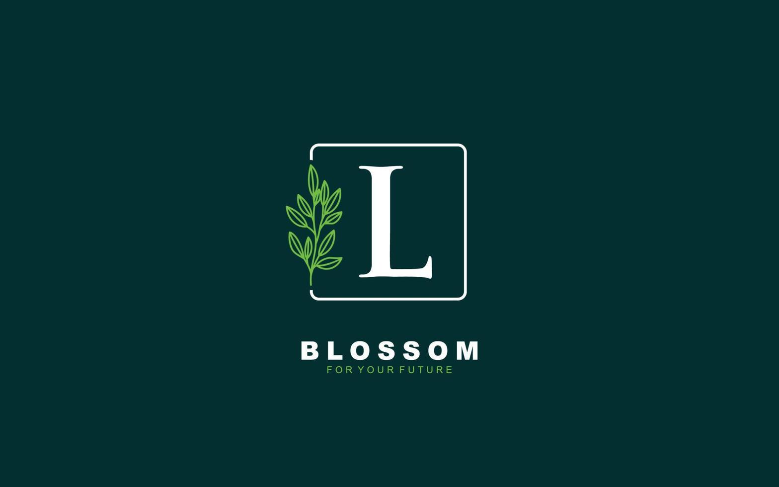 L logo floral vector for identity company. initial letter nature template vector illustration for your brand.