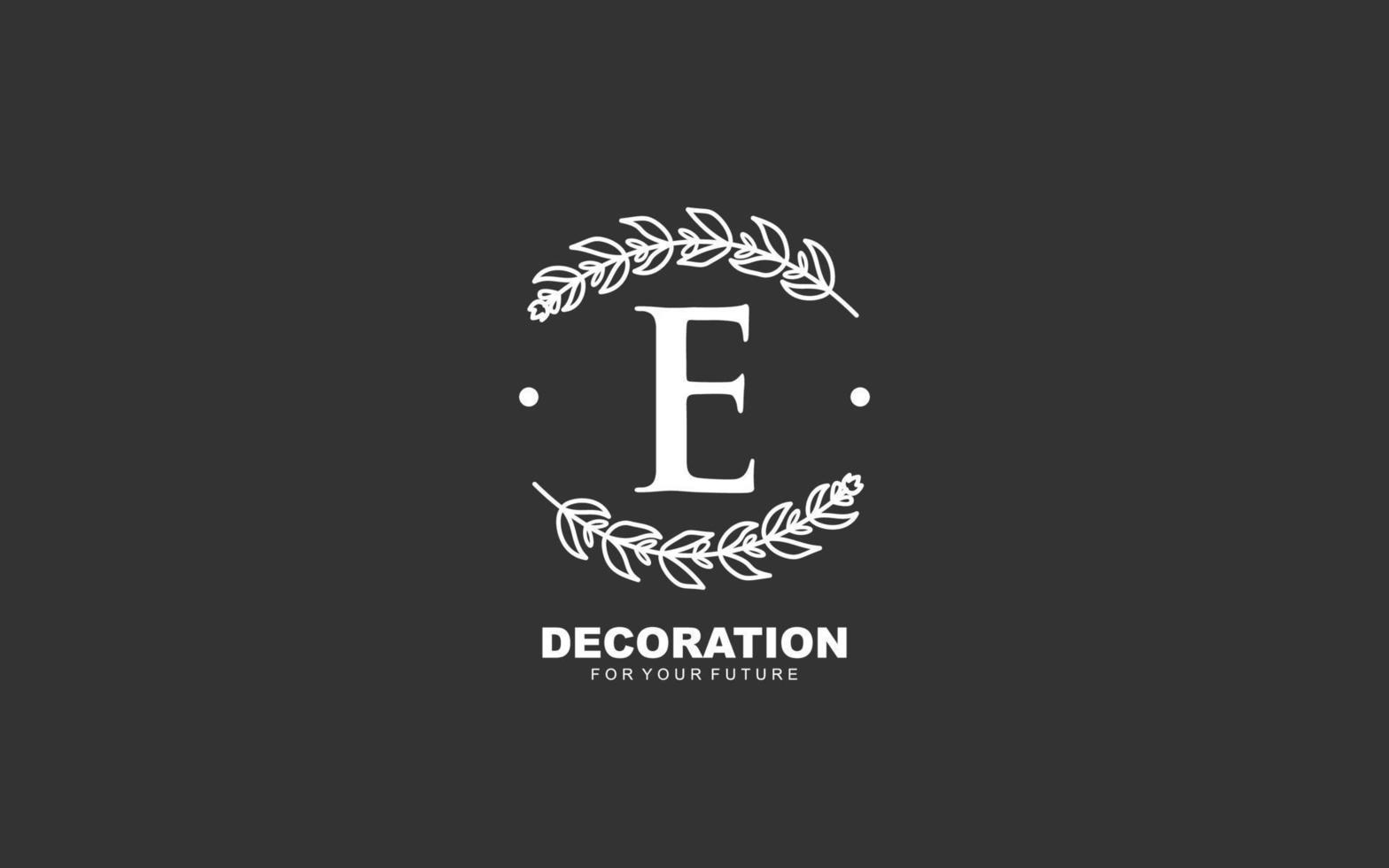 E logo floral vector for identity company. initial letter nature template vector illustration for your brand.