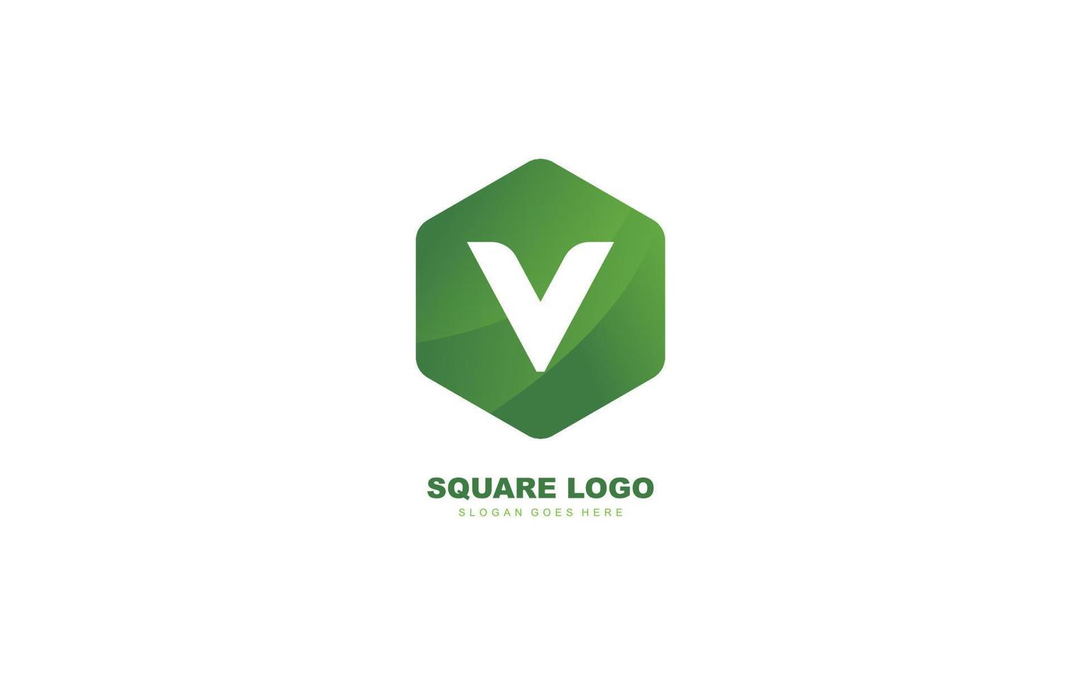 V logo shape for identity. letter template vector illustration for your brand.