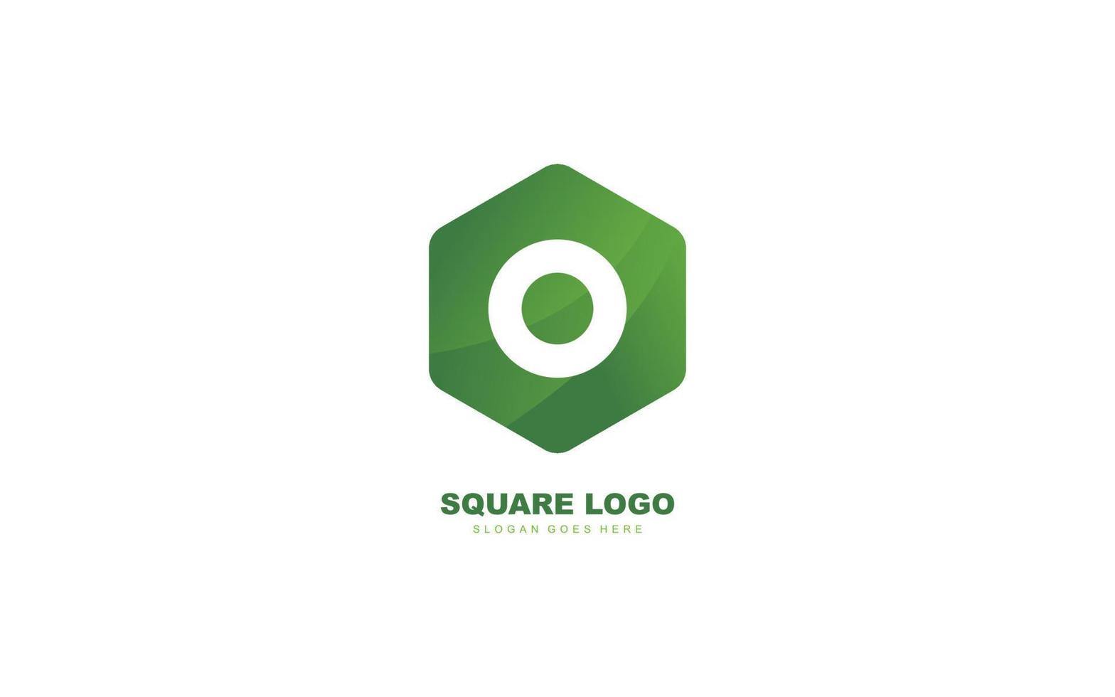 O logo shape for identity. letter template vector illustration for your brand.