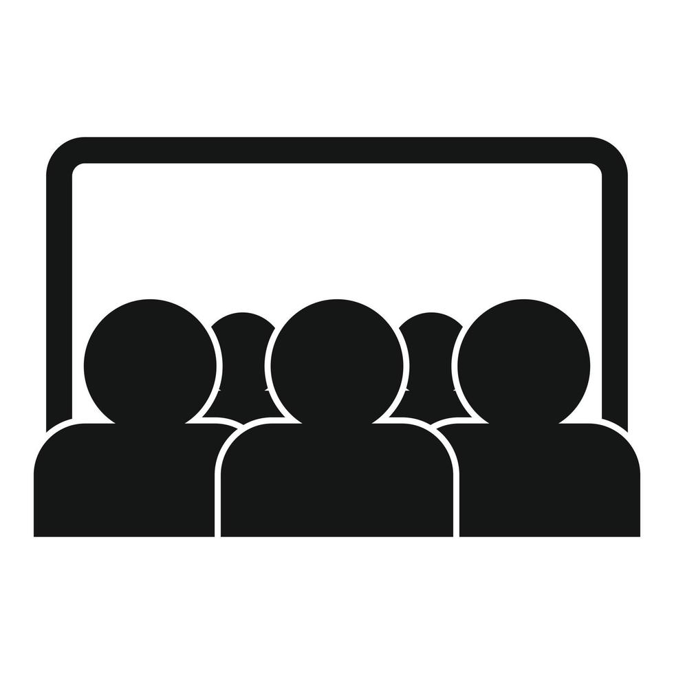 Webinar audience icon, simple style vector