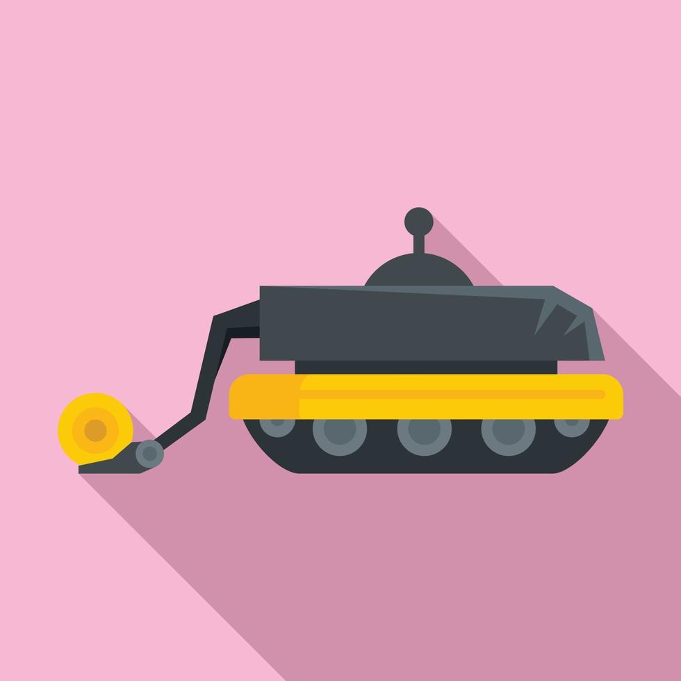 Smart agricultural robot icon, flat style vector