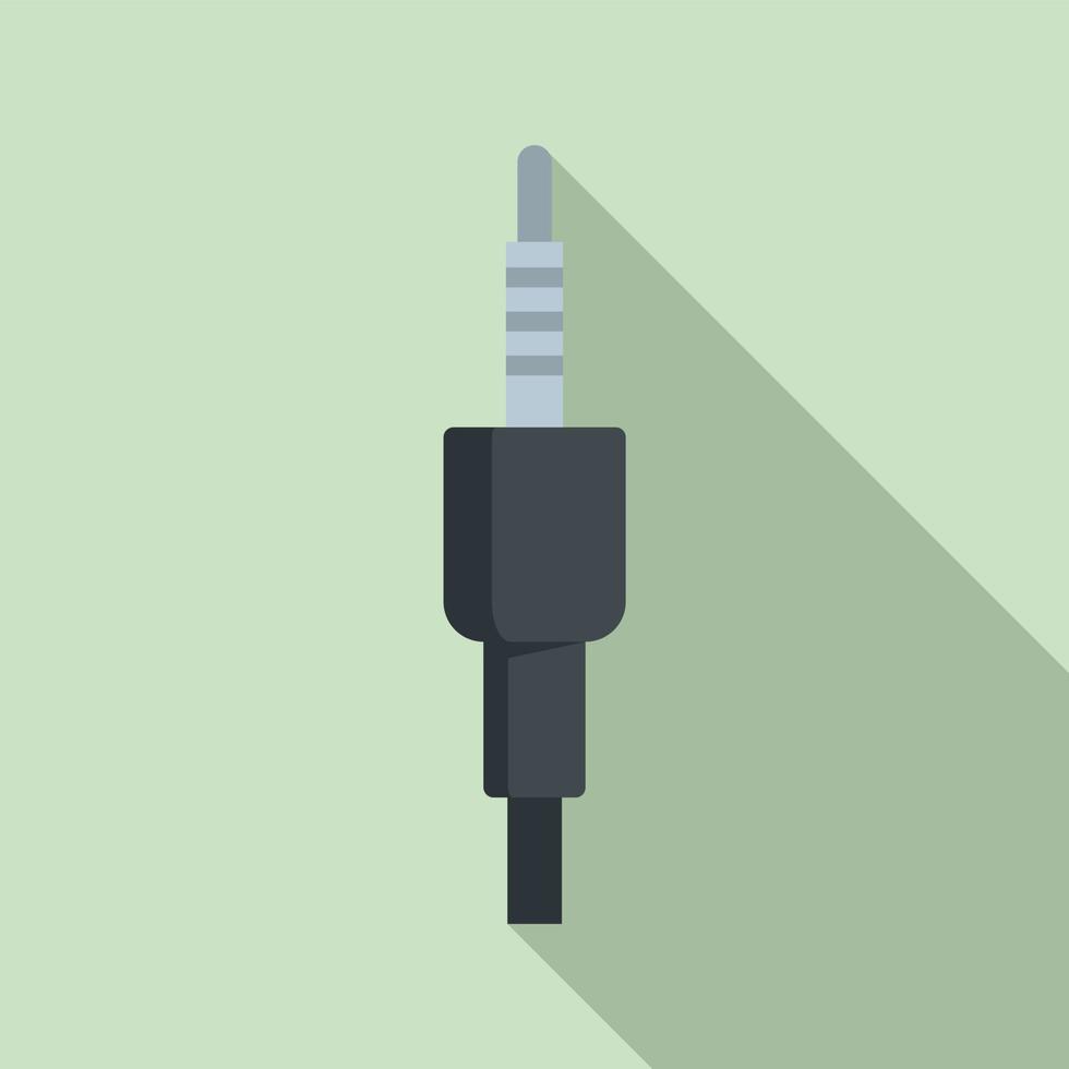 Audio jack icon, flat style vector