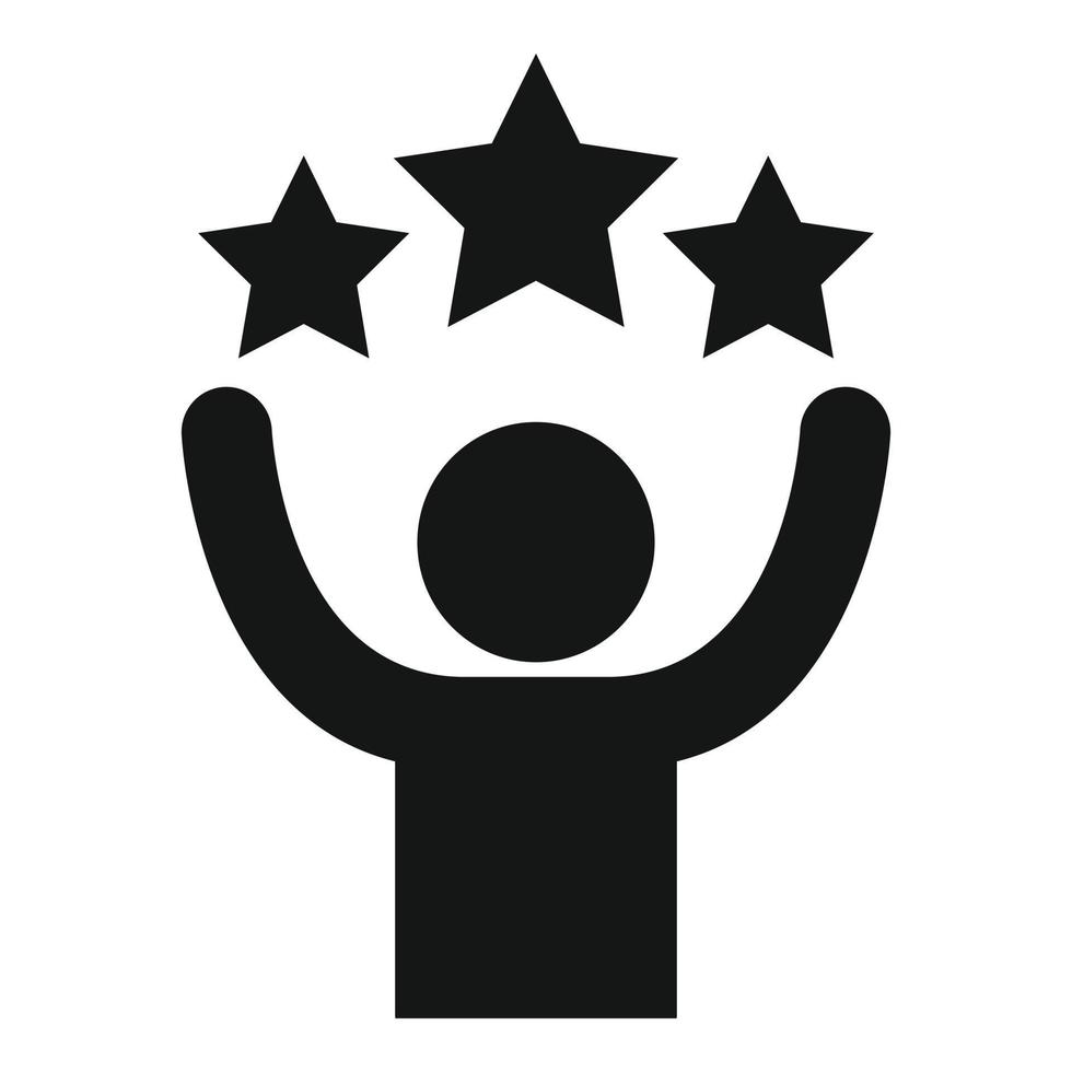 Vip person icon, simple style vector
