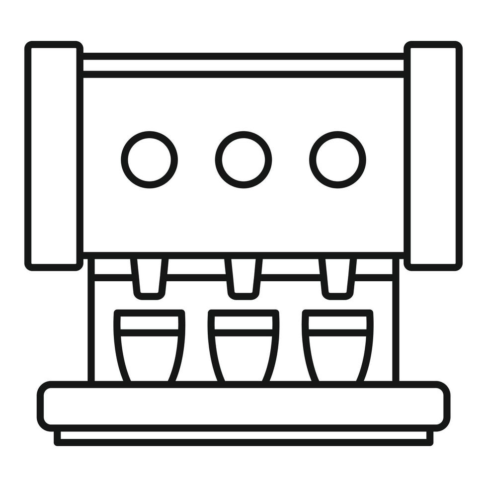 beba el icono de la máquina de café, el estilo de contorno vector