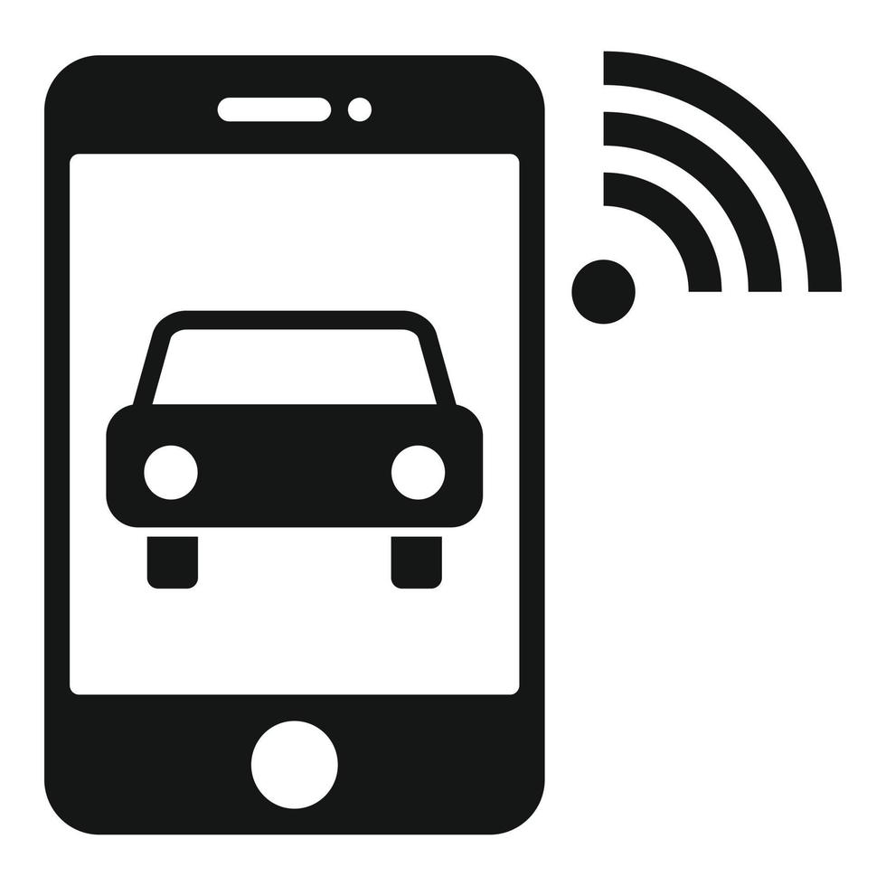 Smartphone wifi transport icon, simple style vector