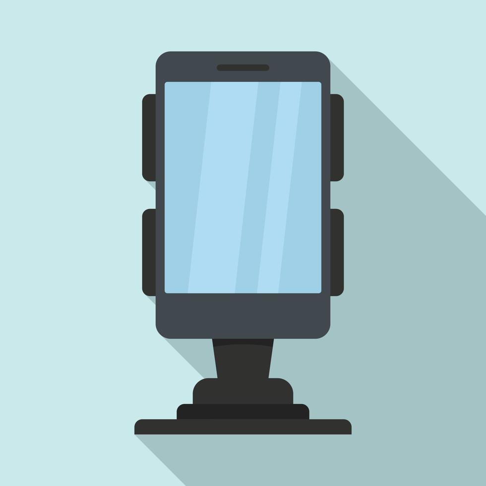 Business phone holder icon, flat style vector