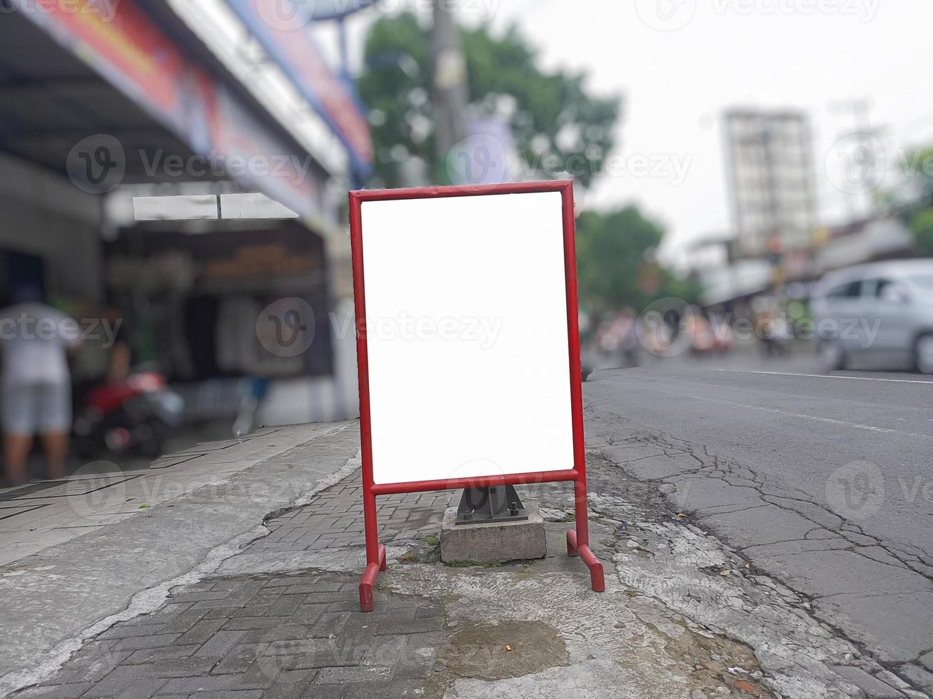 mockup of empty billboards on the side of the highway, blank advertising poster templates, information banner placeholder mock ups photo