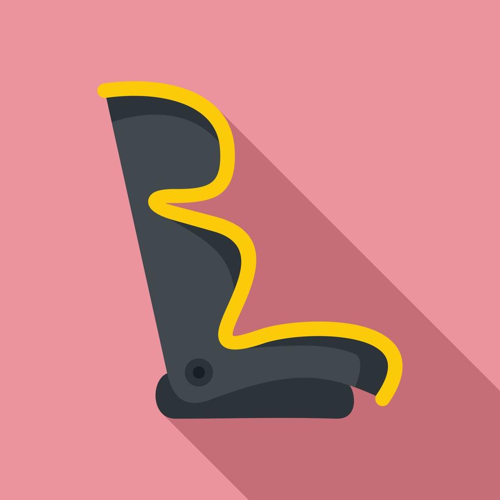 Trip baby car seat icon, flat style vector