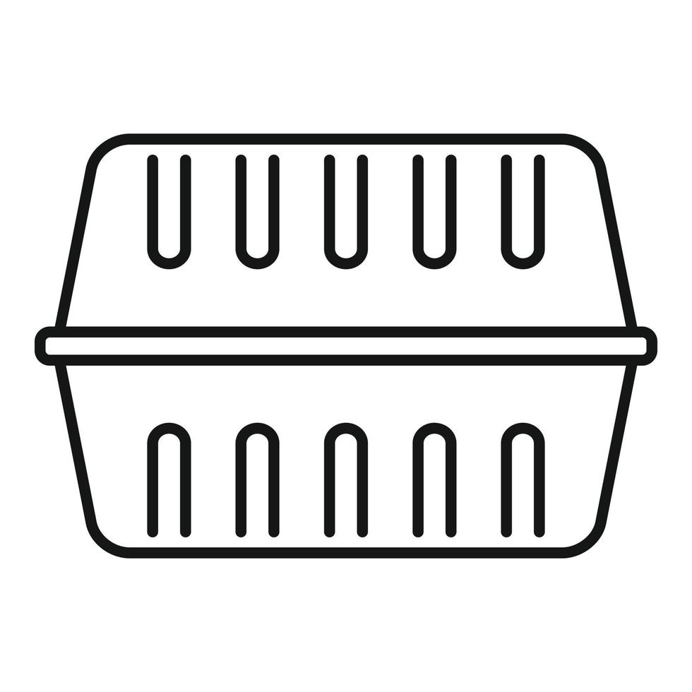 Plastic cointainer icon, outline style vector