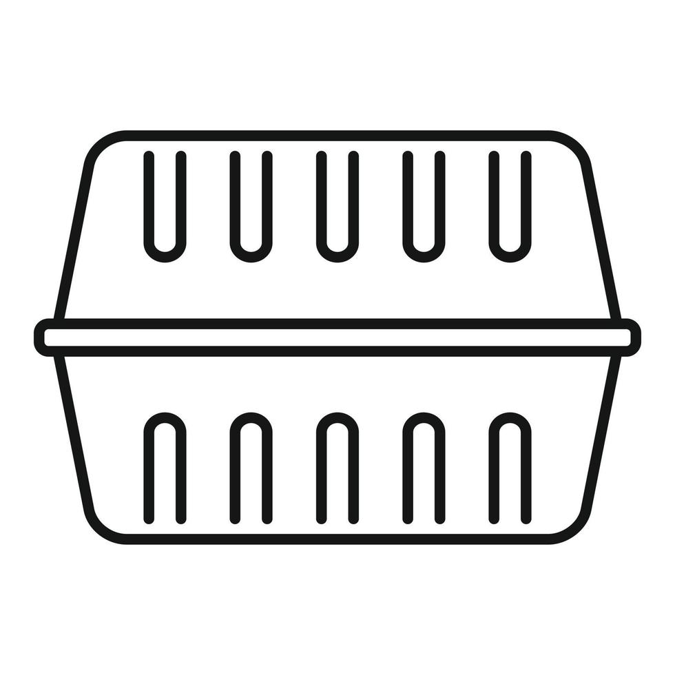 Plastic cointainer icon, outline style vector