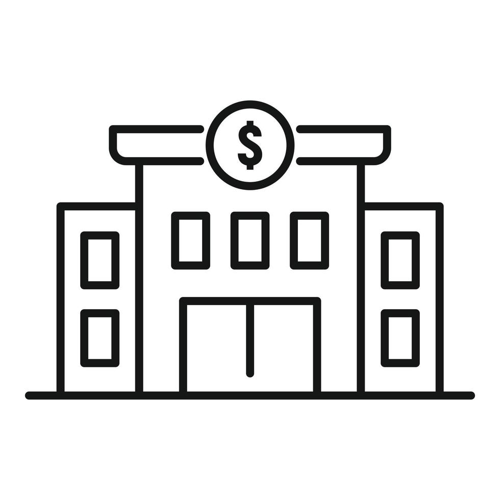 Millionaire house icon, outline style vector