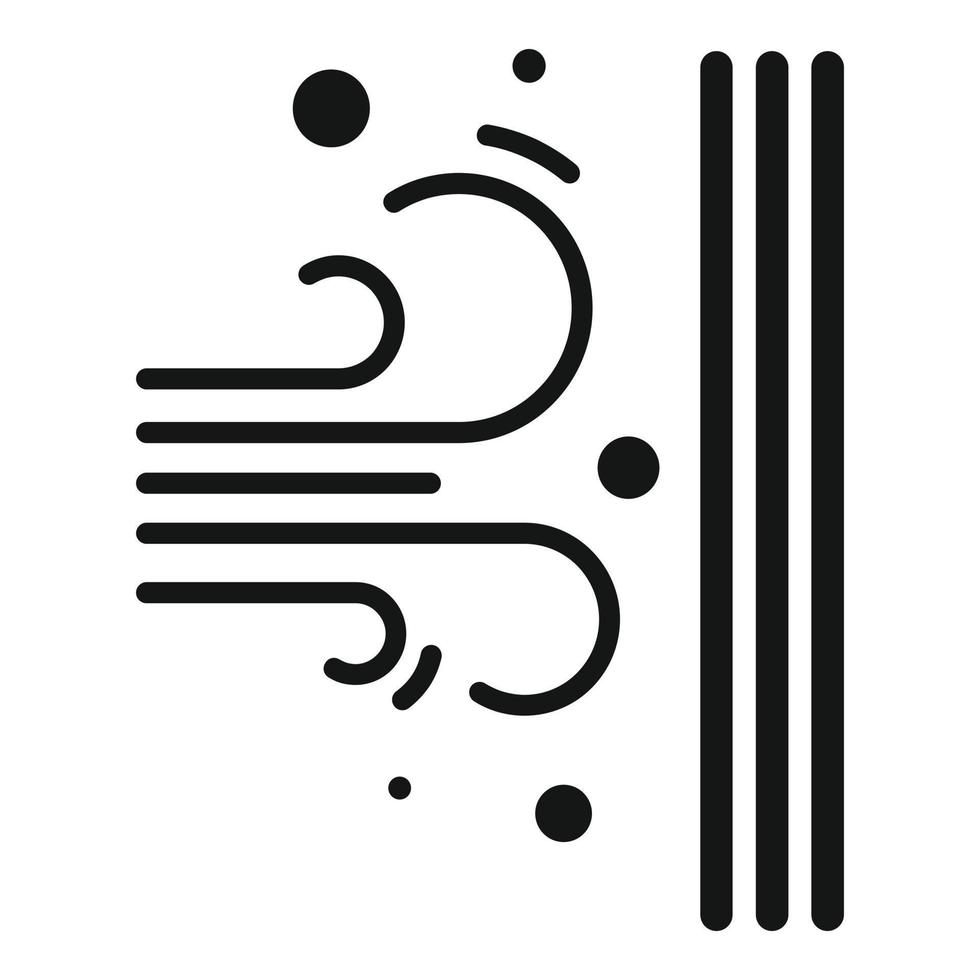 Wind protection feature icon, simple style vector