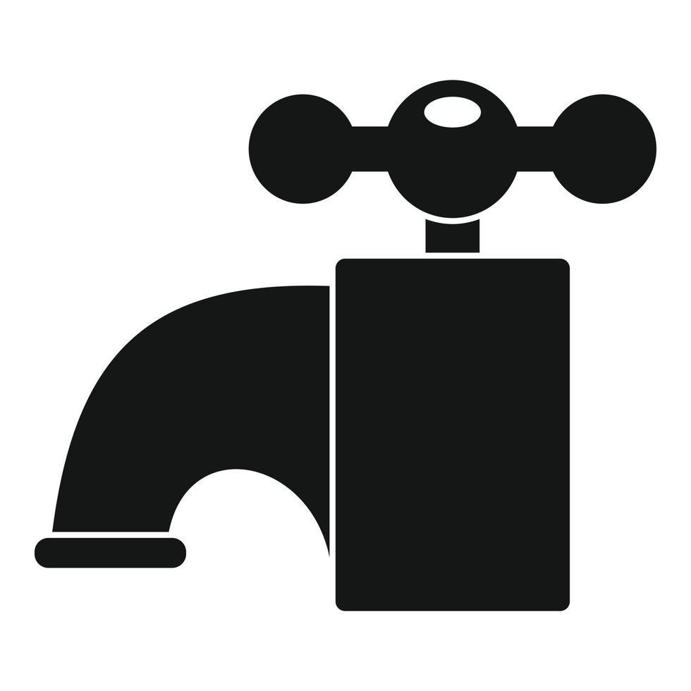 Indoor water tap icon, simple style vector