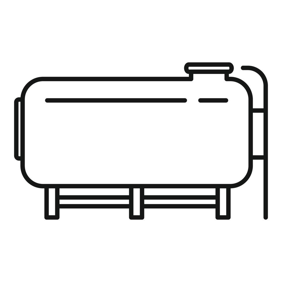 icono del tanque de leche, estilo de esquema vector