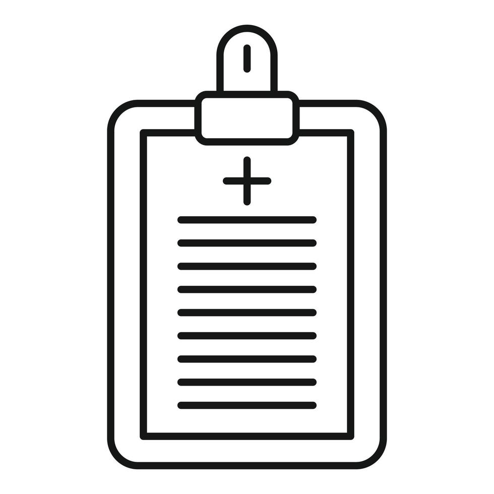 Clipboard speech therapist icon, outline style vector