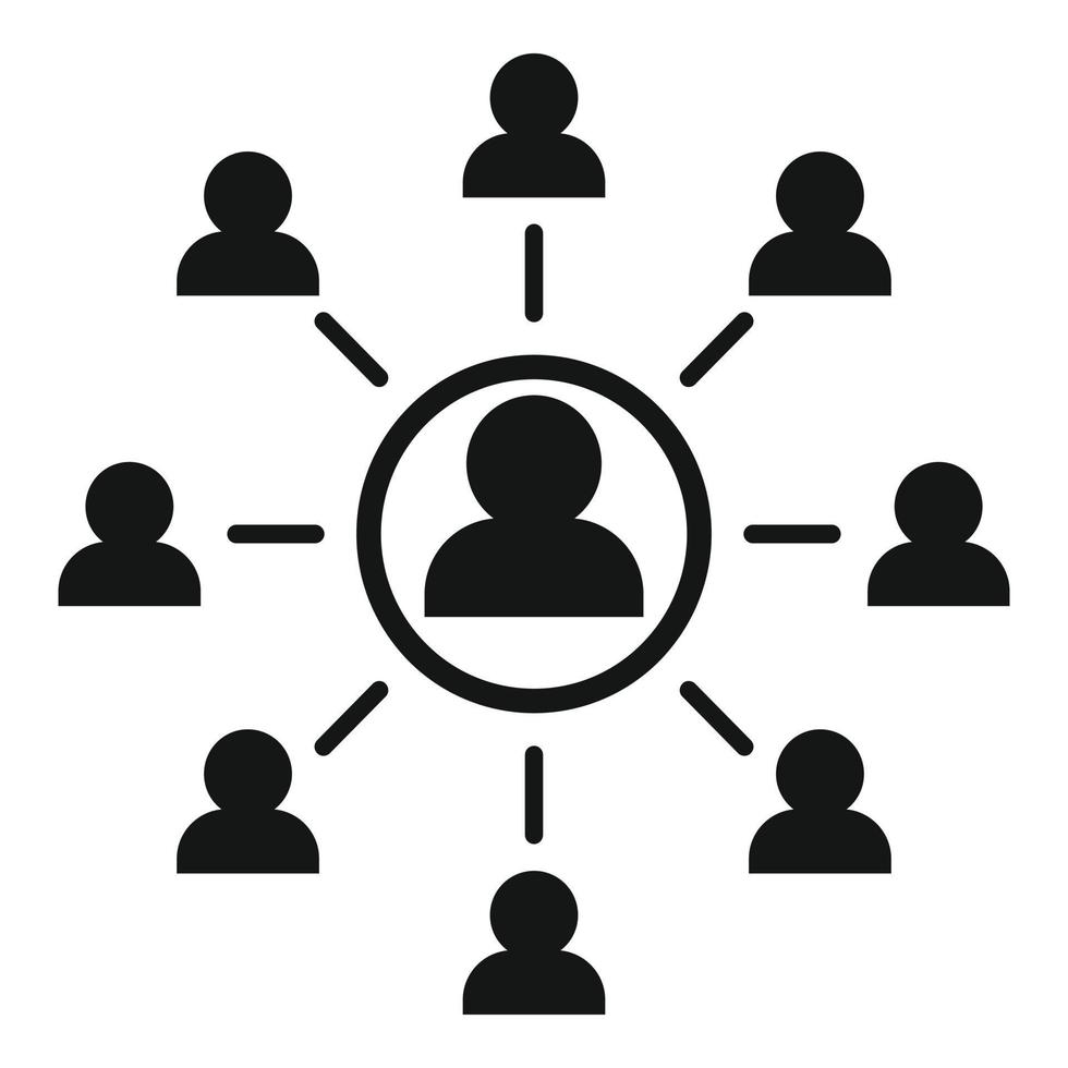 Referral program scheme icon, simple style vector