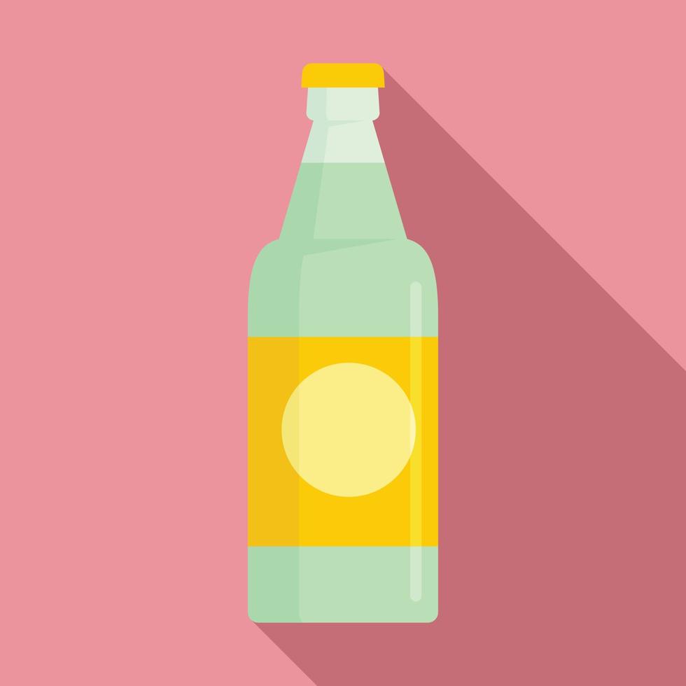 Fruit soda drink icon, flat style vector