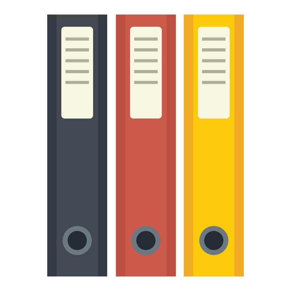 Business folders icon, flat style vector