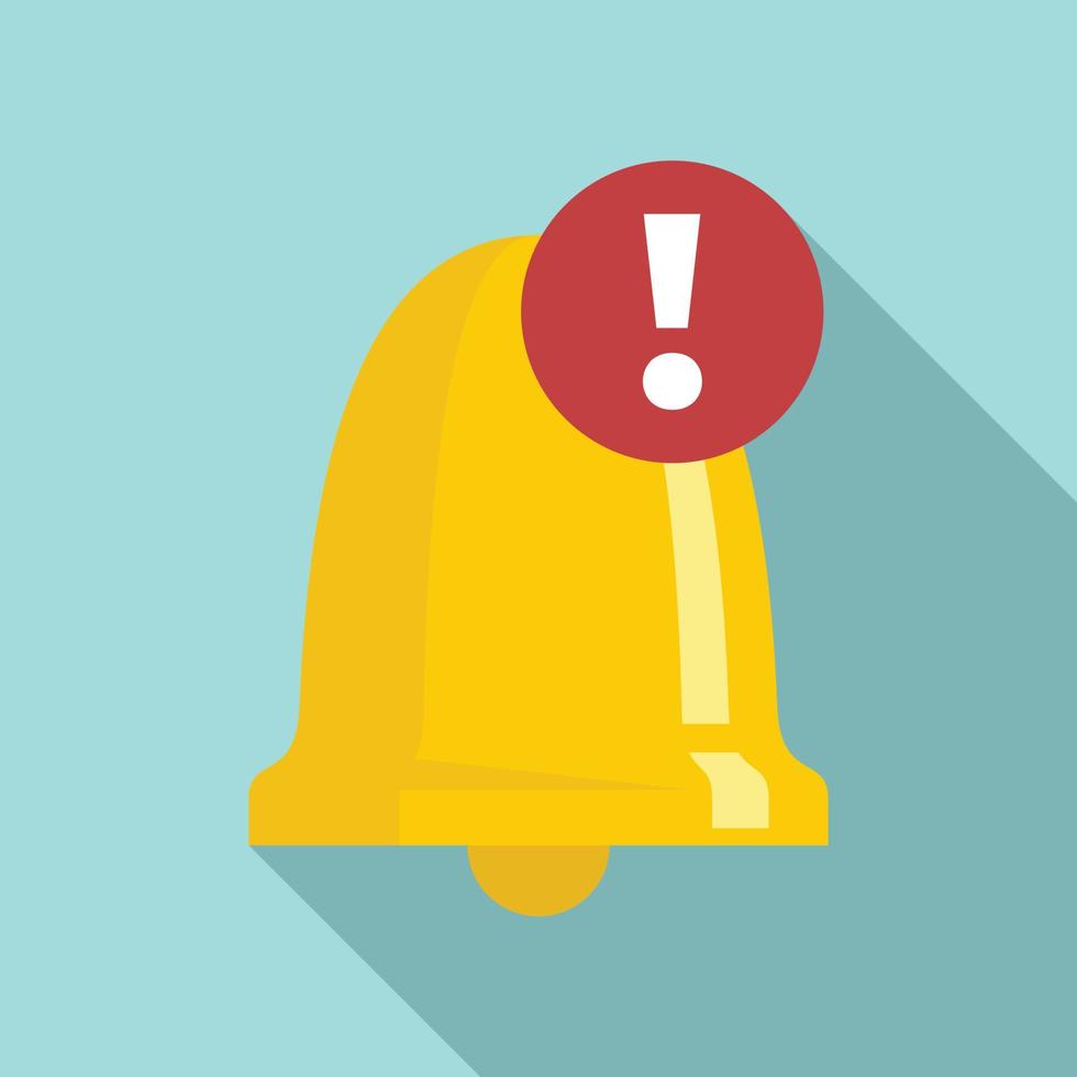 Ringing notification icon, flat style vector