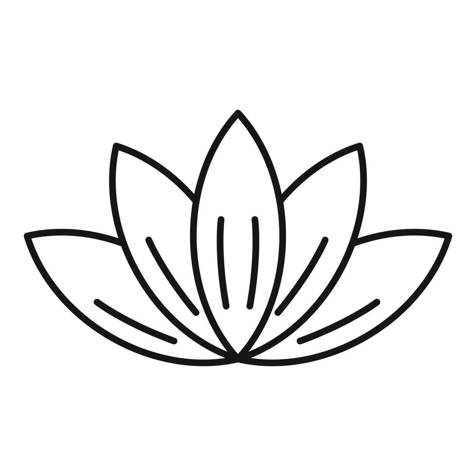 Yoga lotus icon, outline style vector