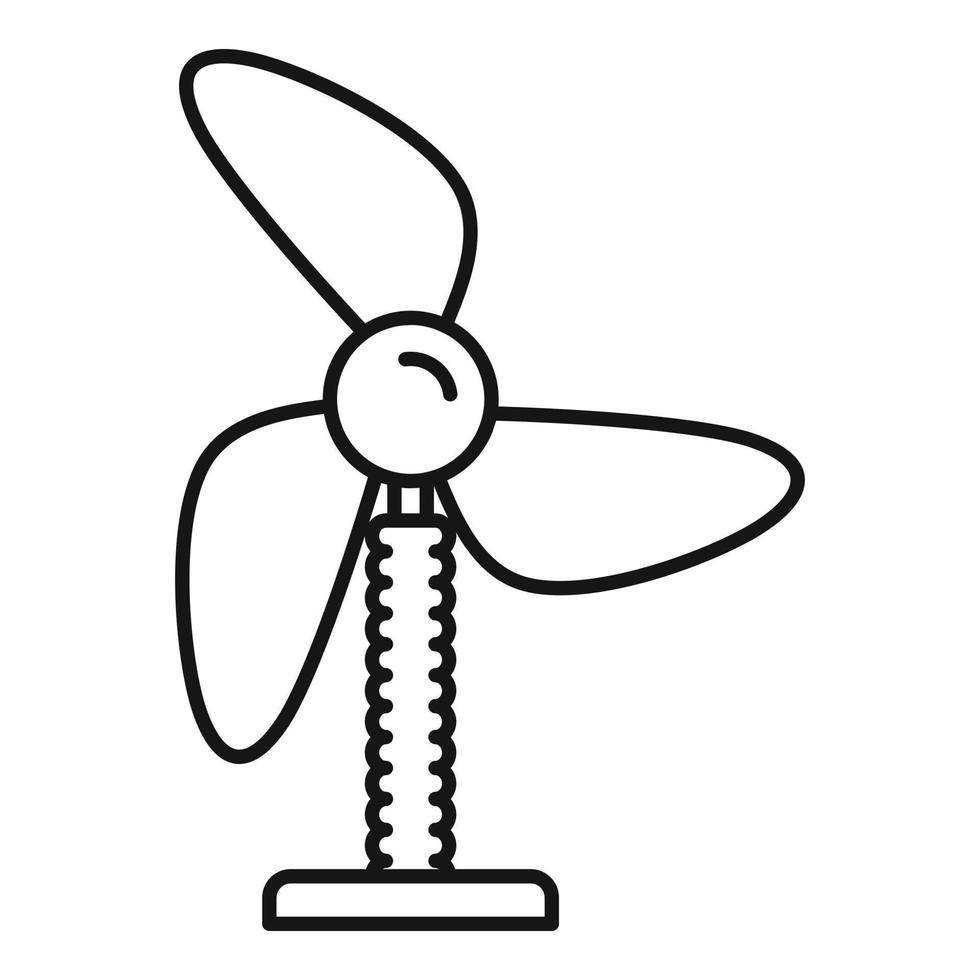 Cooling fan icon, outline style vector