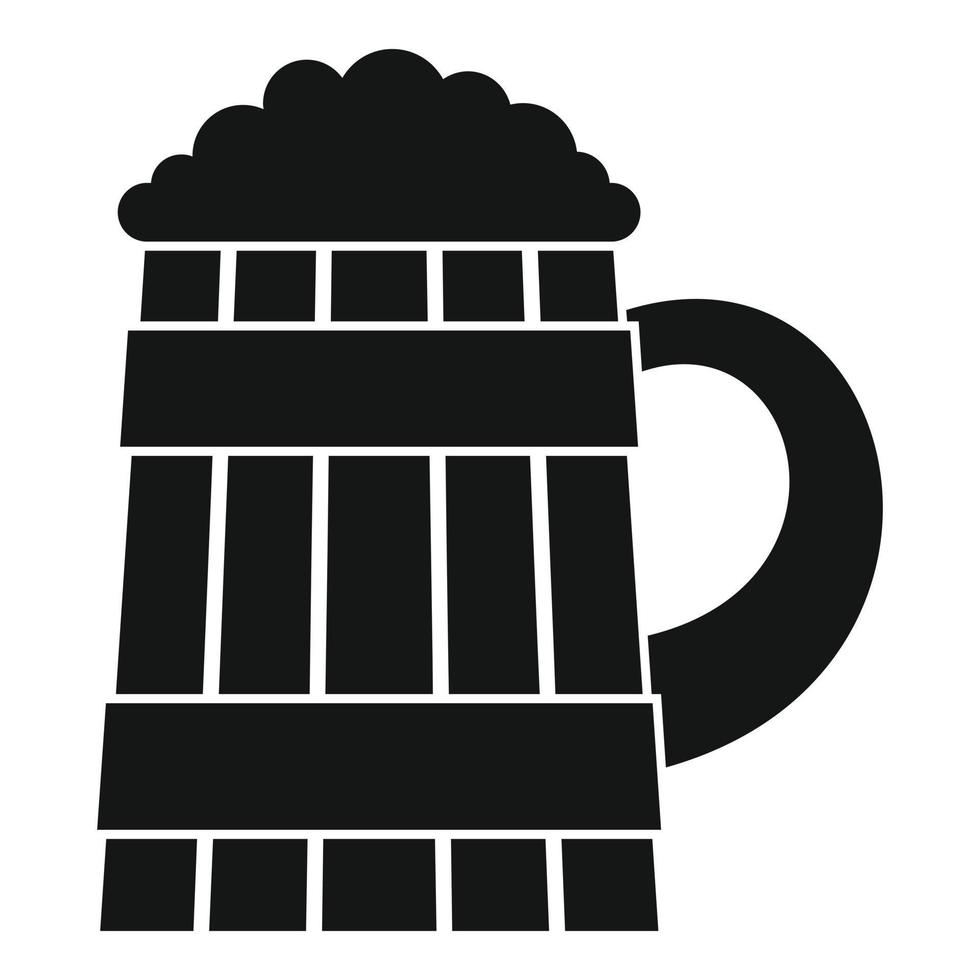 Pint kvass icon, simple style vector