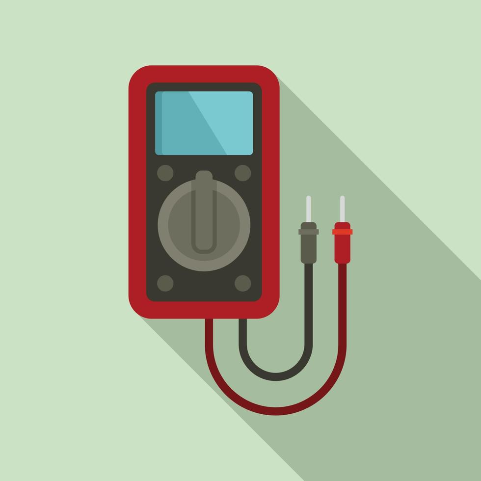 Diagnostic multimeter icon, flat style vector