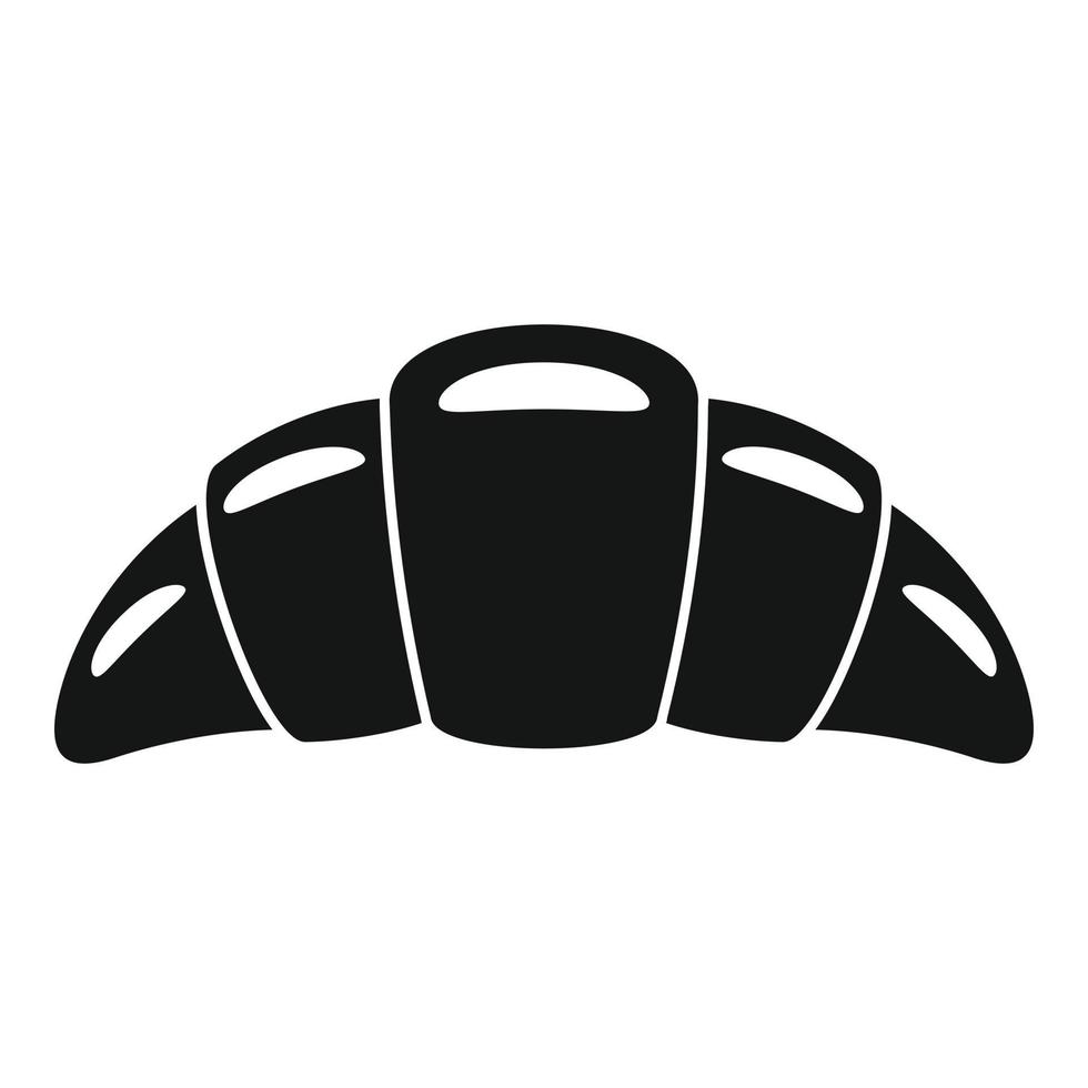 Croissant icon, simple style vector