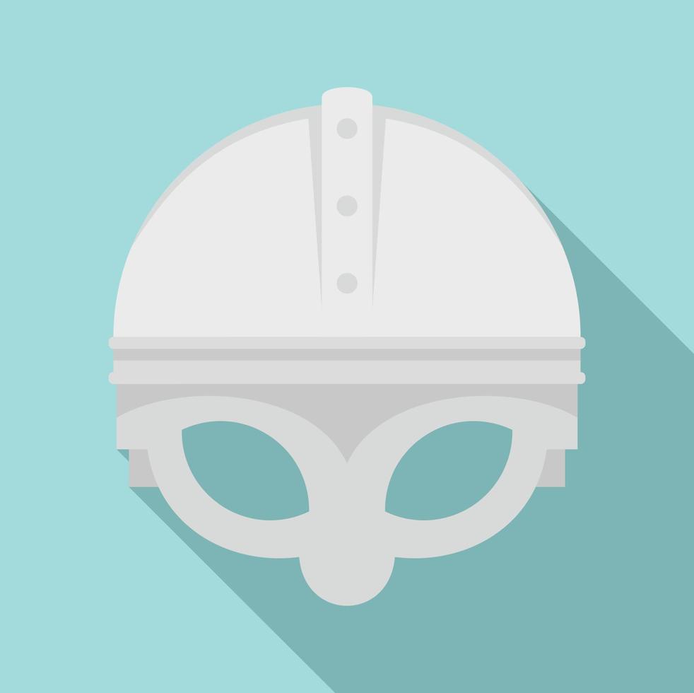 icono de casco de acero sueco, tipo plano vector