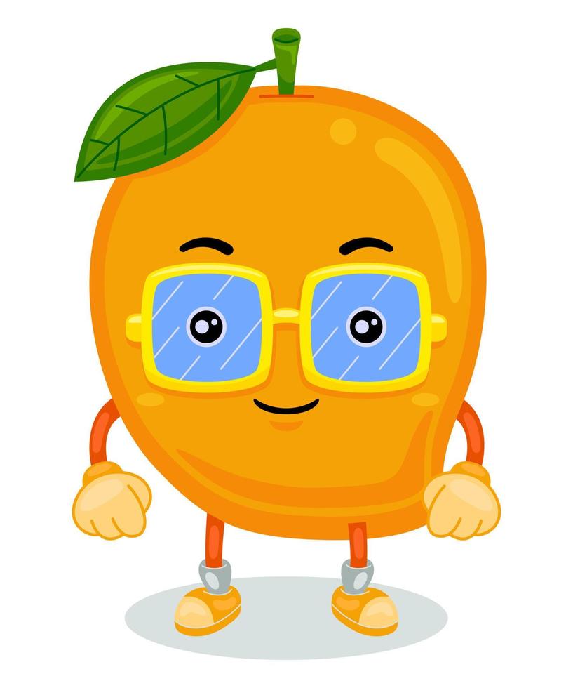 Ilustración de vector de personaje de mascota de mango lindo
