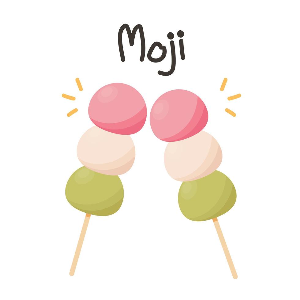 Mochi icon vector. Mochi logo design. Japanese rice dessert. vector